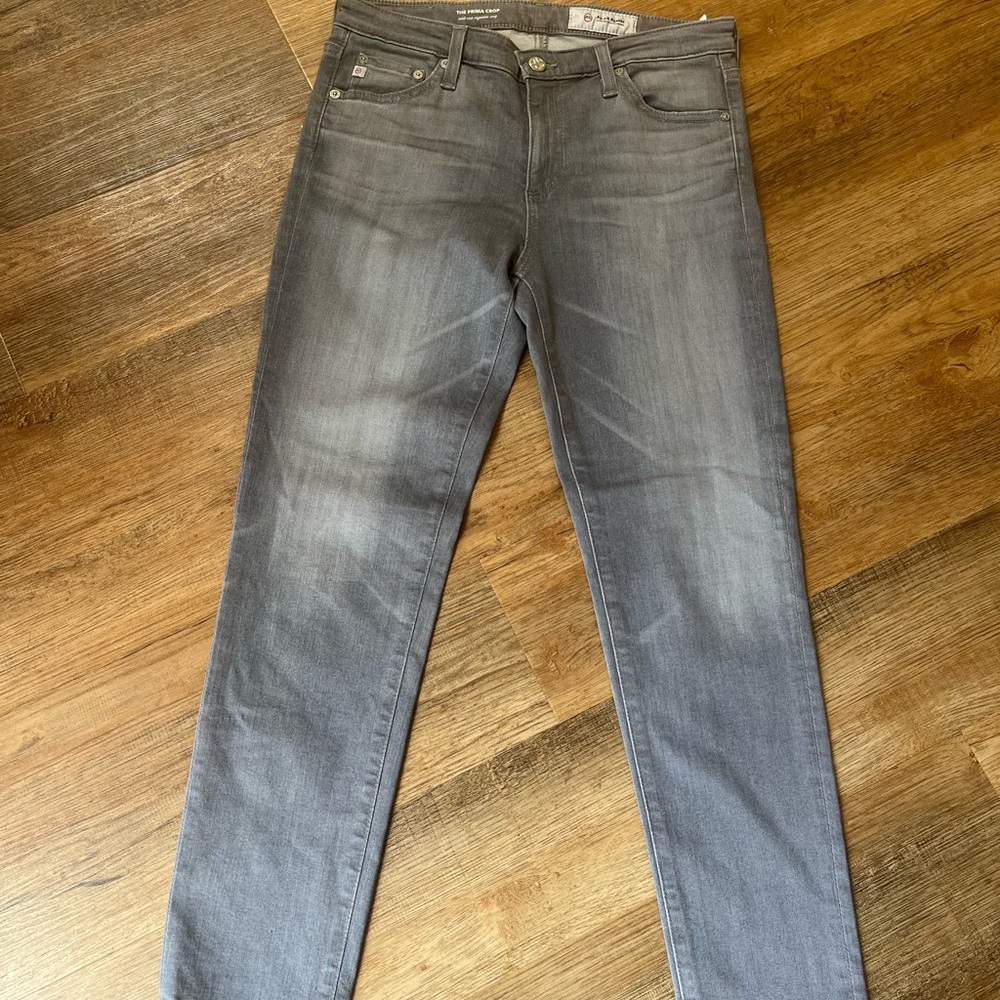 AG Adriano Goldschmied Women's Gray Ankle Jeans